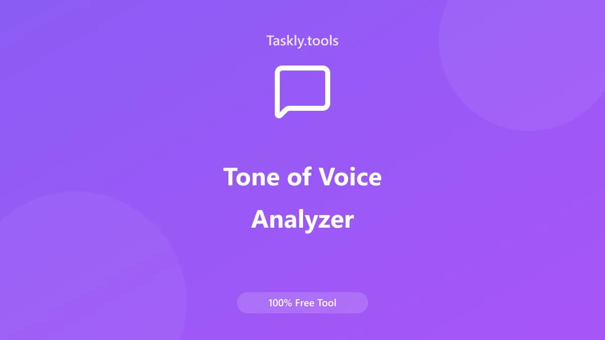 Tone of Voice Analyzer — Free Online Text and content Tool