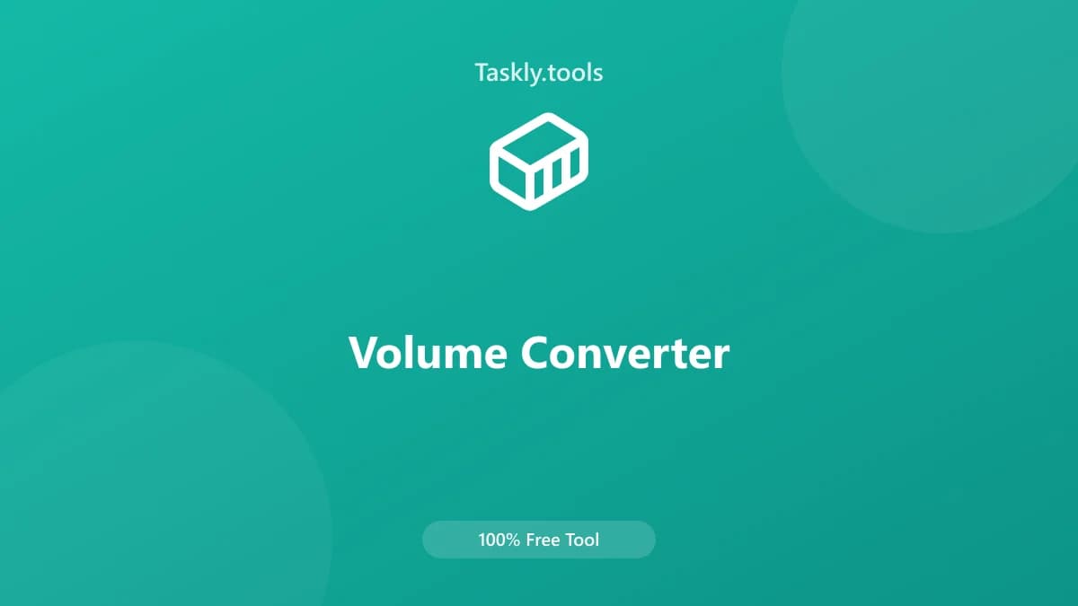 Volume Converter — Free Online Conversion Tool
