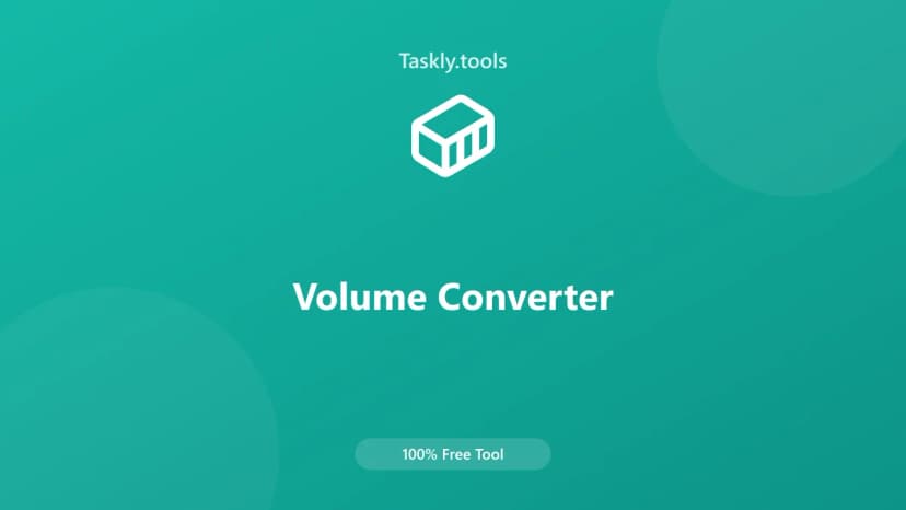 Volume Converter — Free Online Conversion Tool