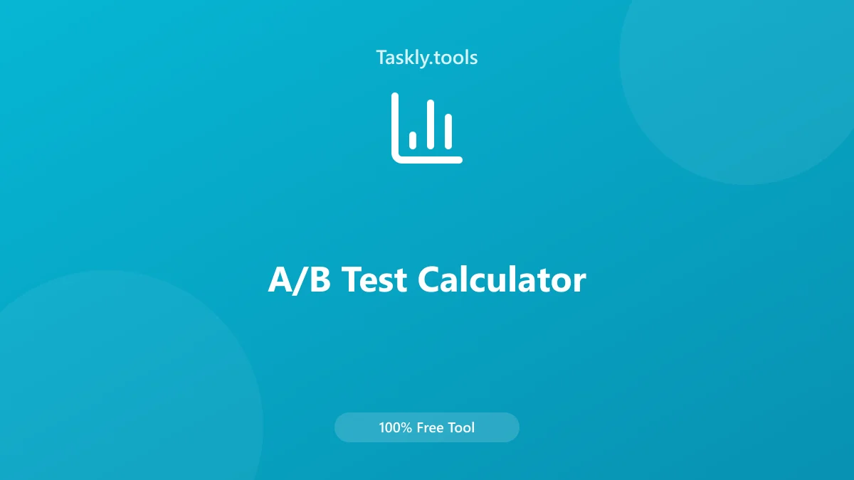 Screenshot of Calculateur de test A/B tool - Taskly.tools
