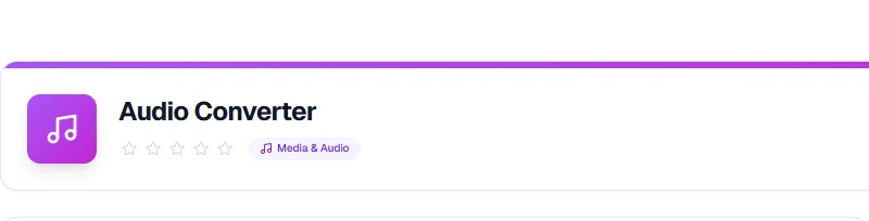 Screenshot of Audio Konverter tool - Taskly.tools
