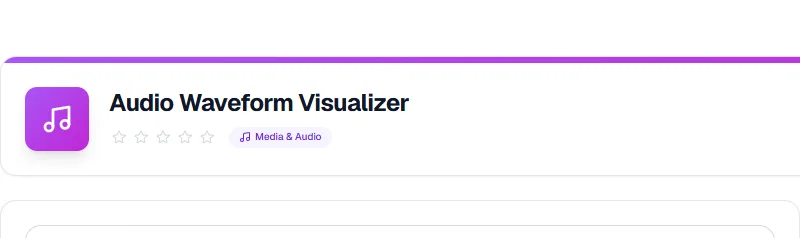 Screenshot of Audio Waveform Visualizer tool - Taskly.tools