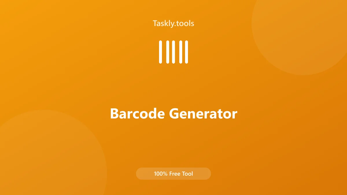 Screenshot of Barcode Generator tool - Taskly.tools