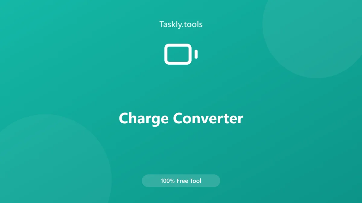 Screenshot of Ladungswandler tool - Taskly.tools