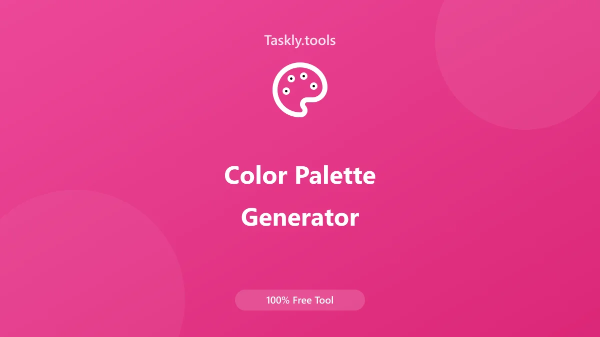 لقطة شاشة توضيحية لأداة Color Palette Generator - تاسكلي