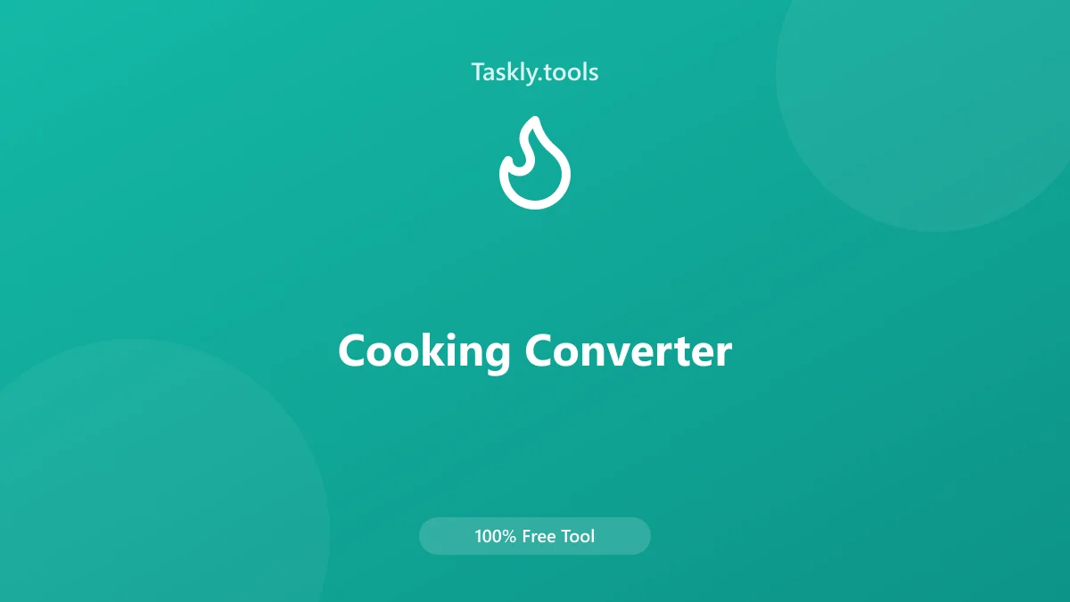 Screenshot of Cooking Converter tool - Taskly.tools