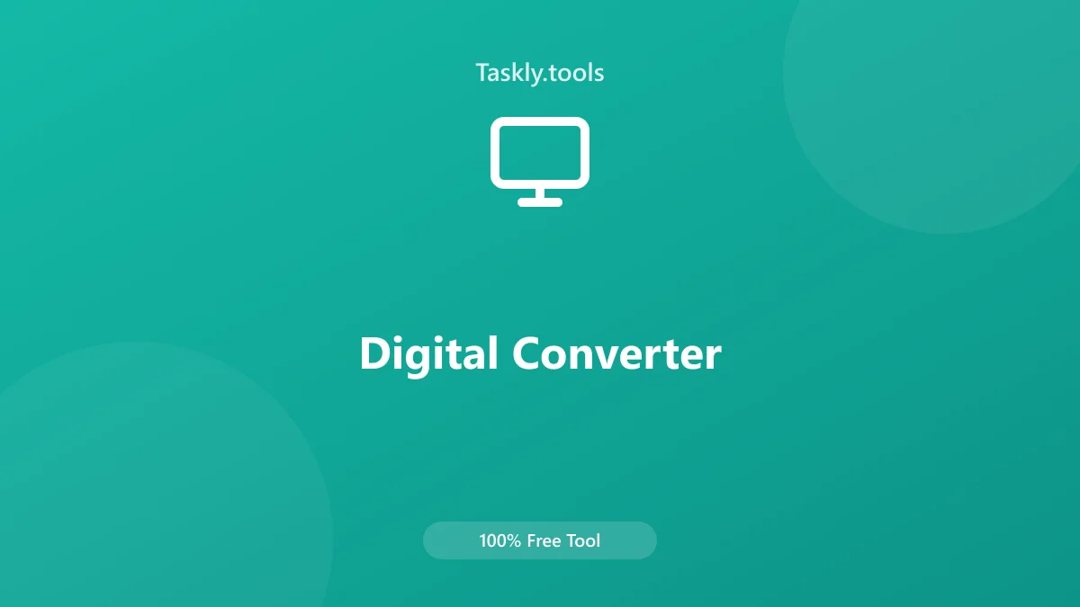 Screenshot of Digital Storage Converter tool - Taskly.tools