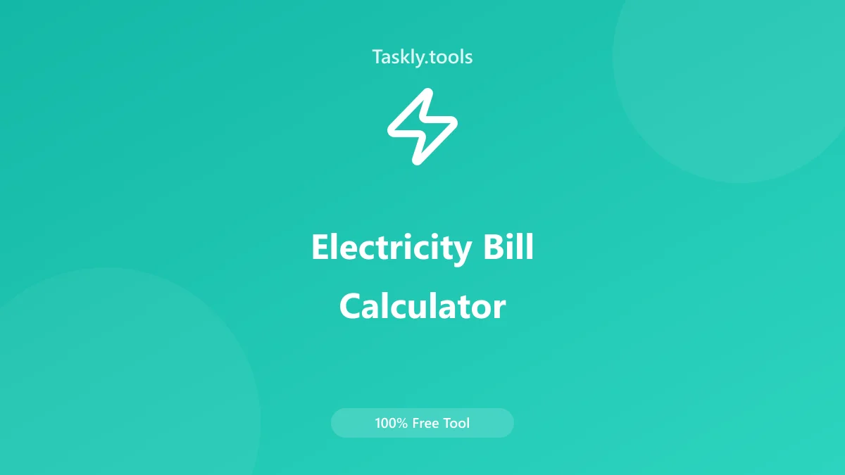 Screenshot of Electricity Bill Rechner tool - Taskly.tools
