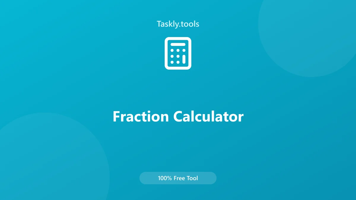 Screenshot of Fraction Rechner tool - Taskly.tools