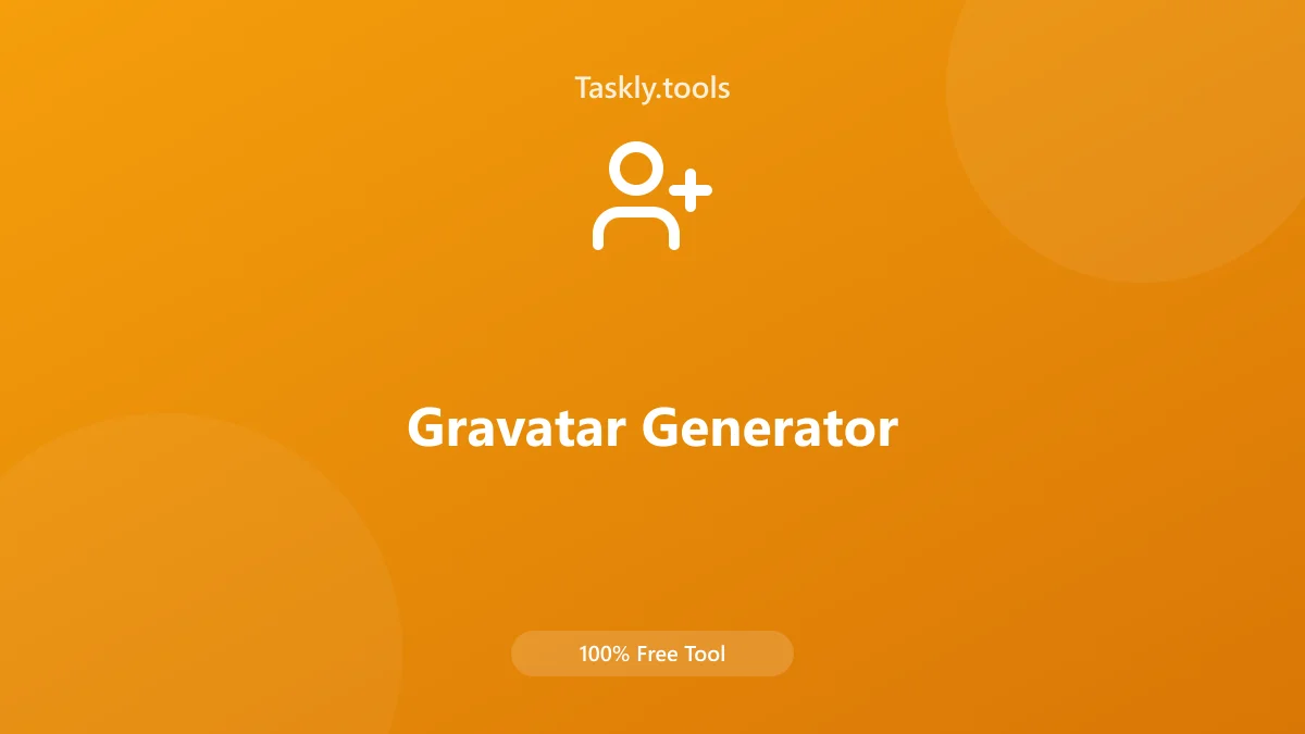 Screenshot of Gravatar-Generator tool - Taskly.tools