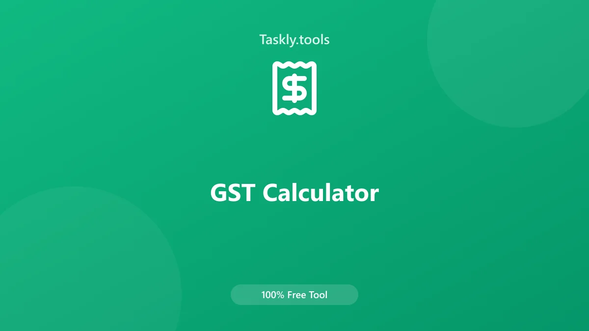 Screenshot of GST-Rechner tool - Taskly.tools