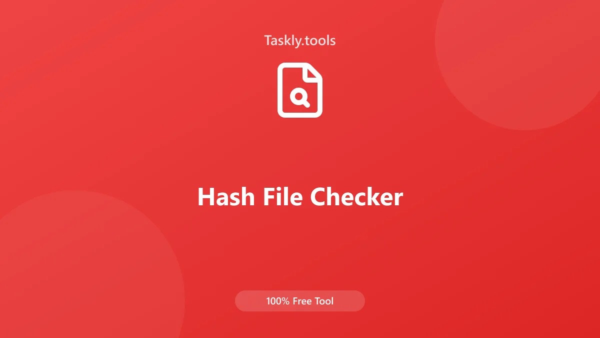 Screenshot of Vérificateur de fichier de hachage tool - Taskly.tools