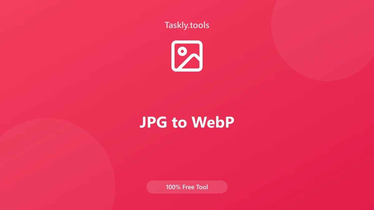 Screenshot of JPG zu WebP tool - Taskly.tools