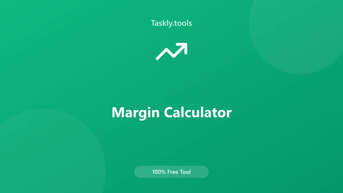 Screenshot of Margin Calculator tool - Taskly.tools