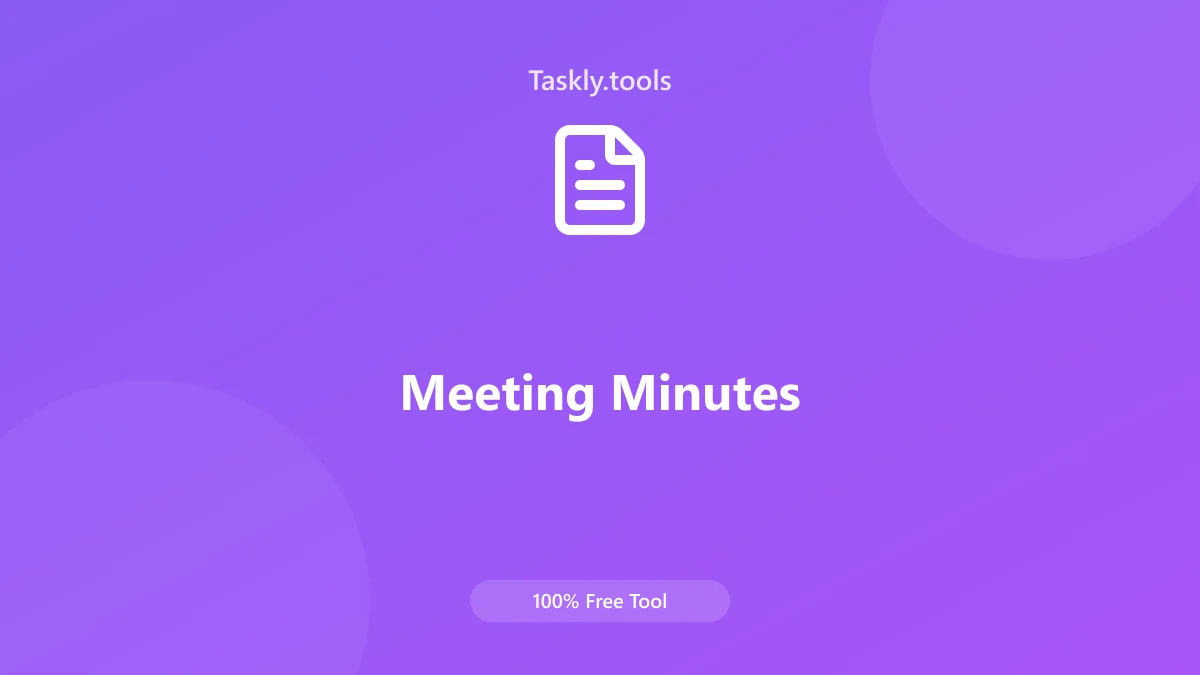 Screenshot of Toplantı Notları tool - Taskly.tools