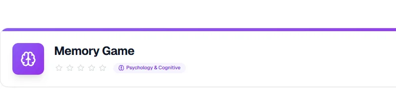 Screenshot of Memory Game tool - Taskly.tools