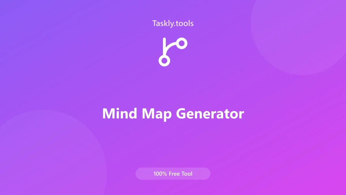 Screenshot of Mind Map Generator tool - Taskly.tools