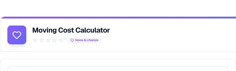 Screenshot of Moving Cost Rechner tool - Taskly.tools