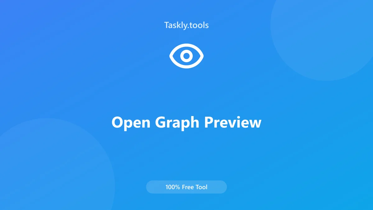 Screenshot of Open Graph Preview tool - Taskly.tools