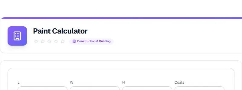 Screenshot of Paint Calculatrice tool - Taskly.tools