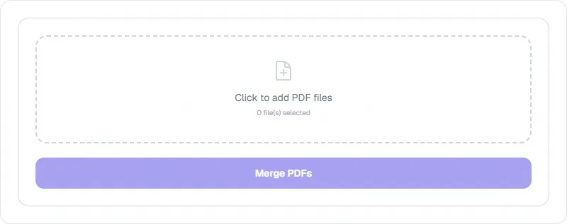 Screenshot of Merge PDF tool - Taskly.tools