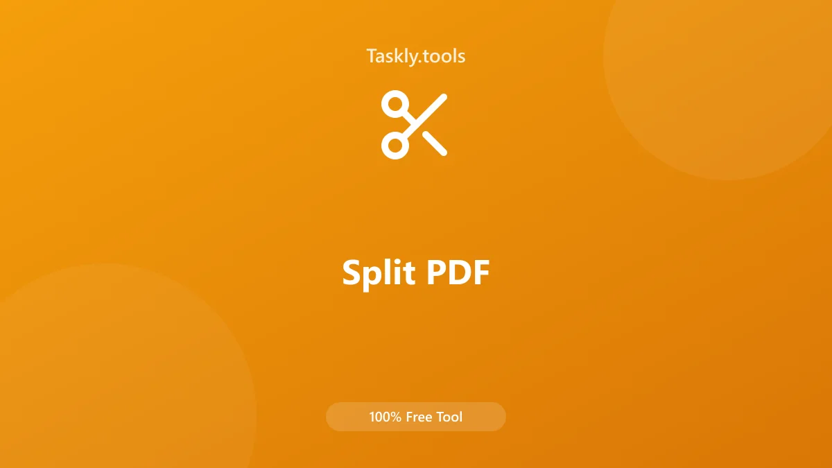 Screenshot of Split PDF tool - Taskly.tools