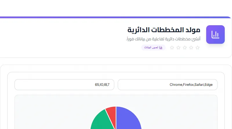 Screenshot of Kreisdiagramm-Generator tool - Taskly.tools