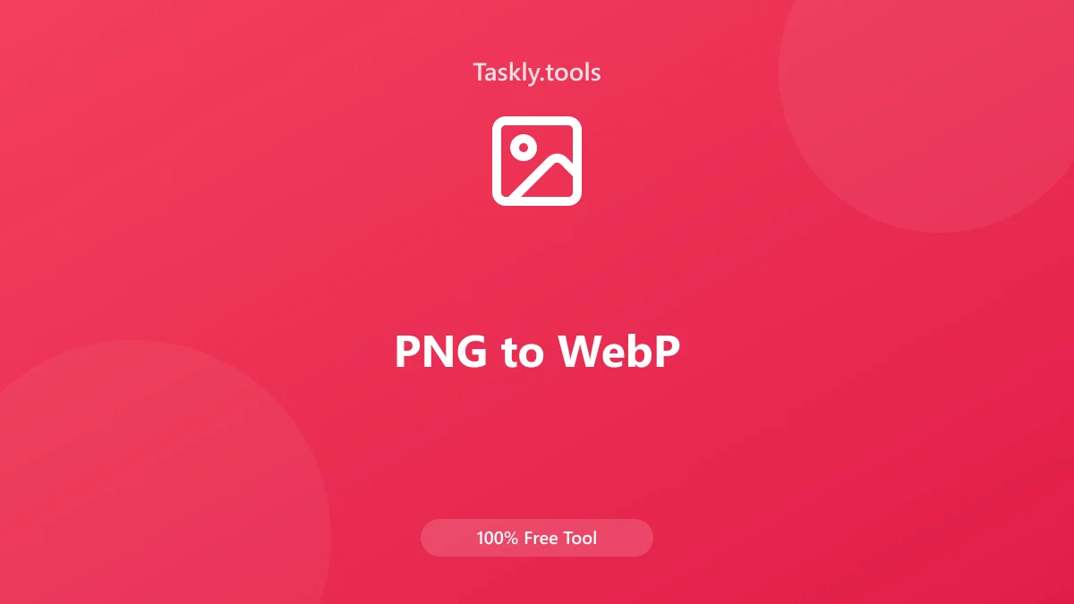 Screenshot of PNG zu WebP tool - Taskly.tools