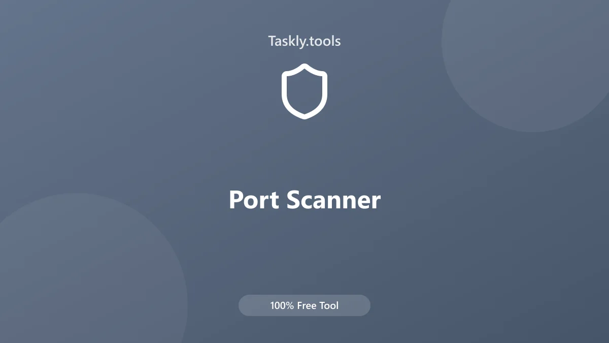 Screenshot of Port Scanner tool - Taskly.tools