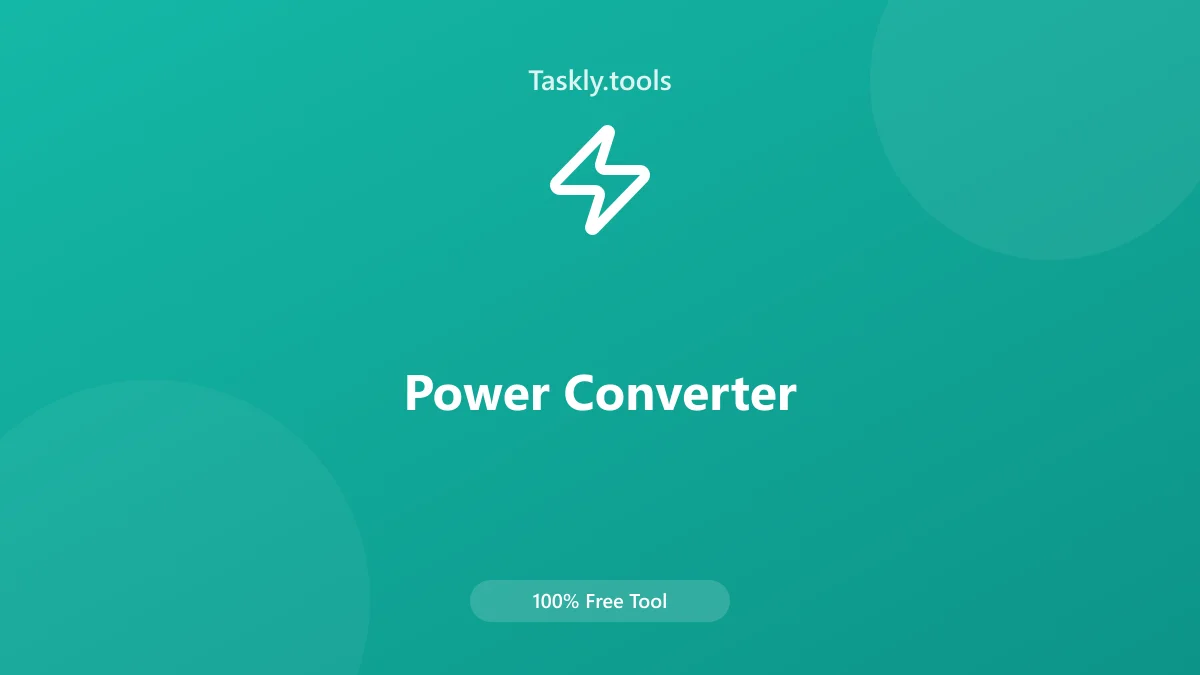Screenshot of Convertisseur de puissance tool - Taskly.tools