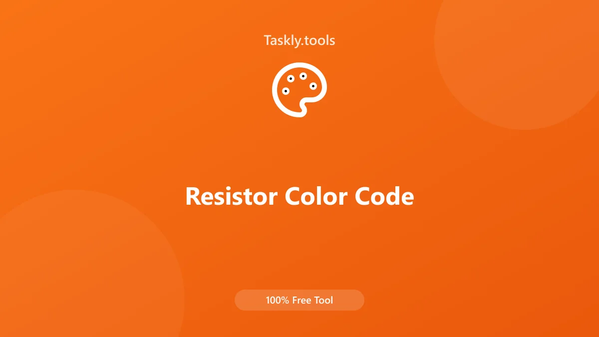 لقطة شاشة توضيحية لأداة Resistor Color Code - تاسكلي