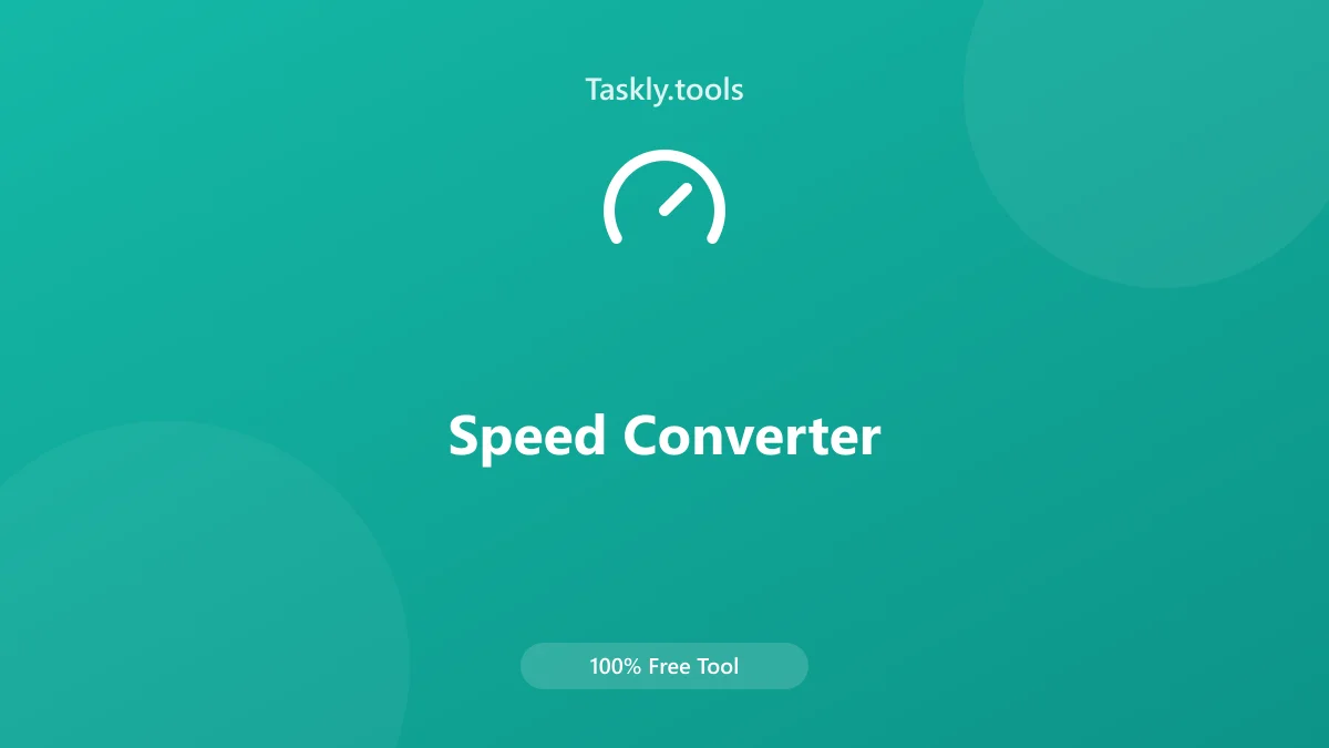 Screenshot of Speed Converter tool - Taskly.tools