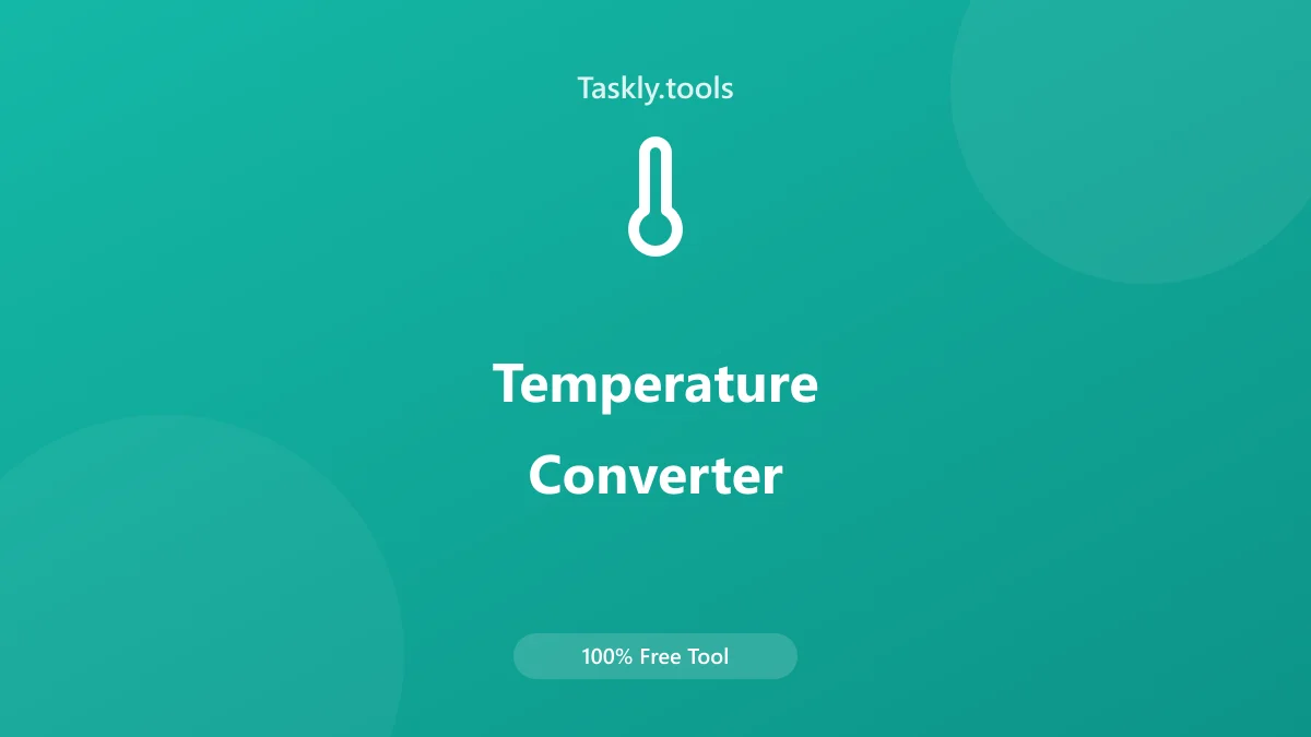 Screenshot of Convertisseur de température tool - Taskly.tools