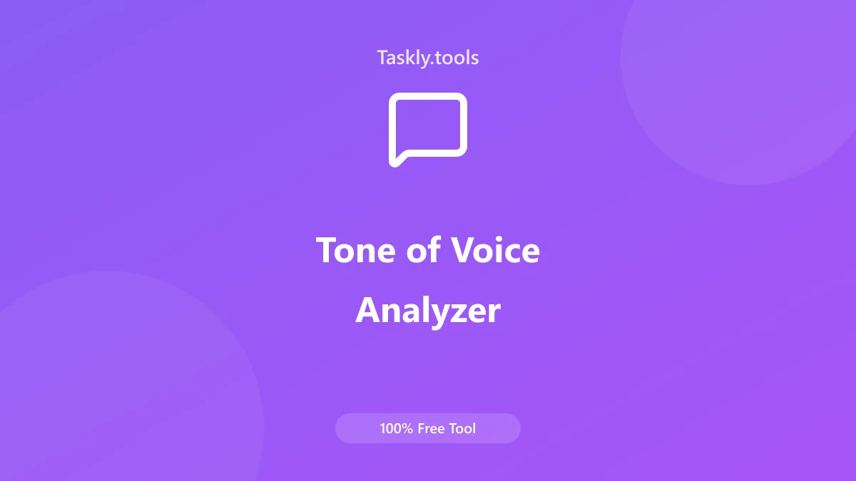 Screenshot of Tone of Voice-Analysator tool - Taskly.tools