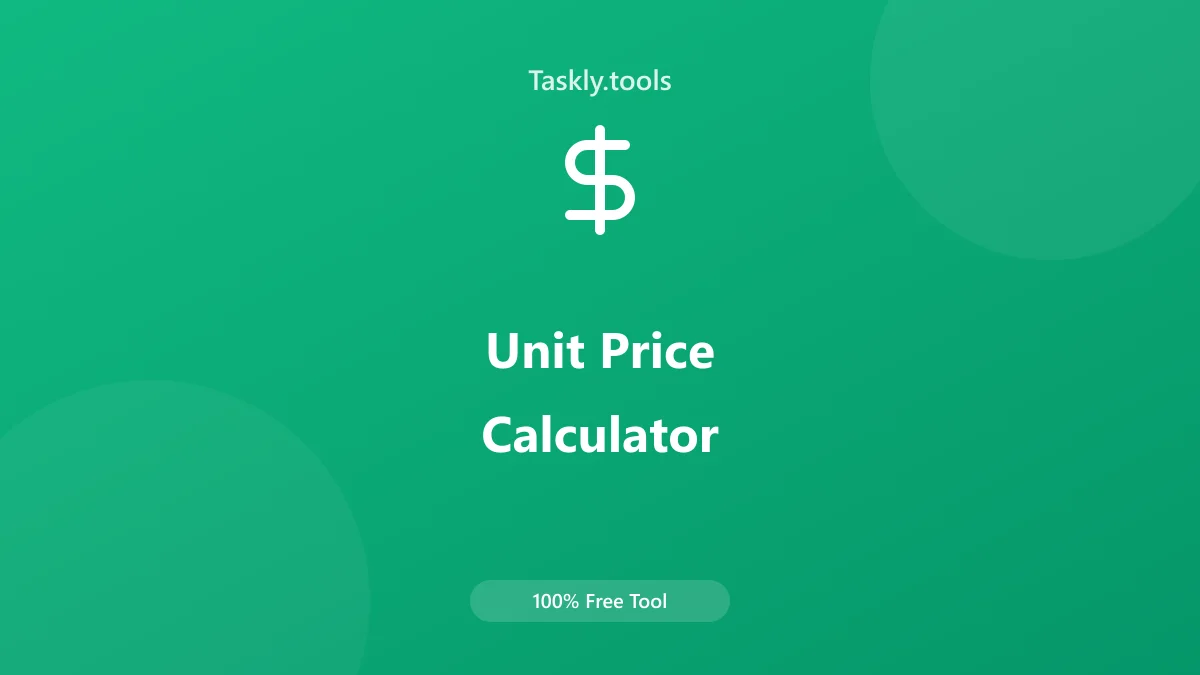 Screenshot of Einheit Price Rechner tool - Taskly.tools