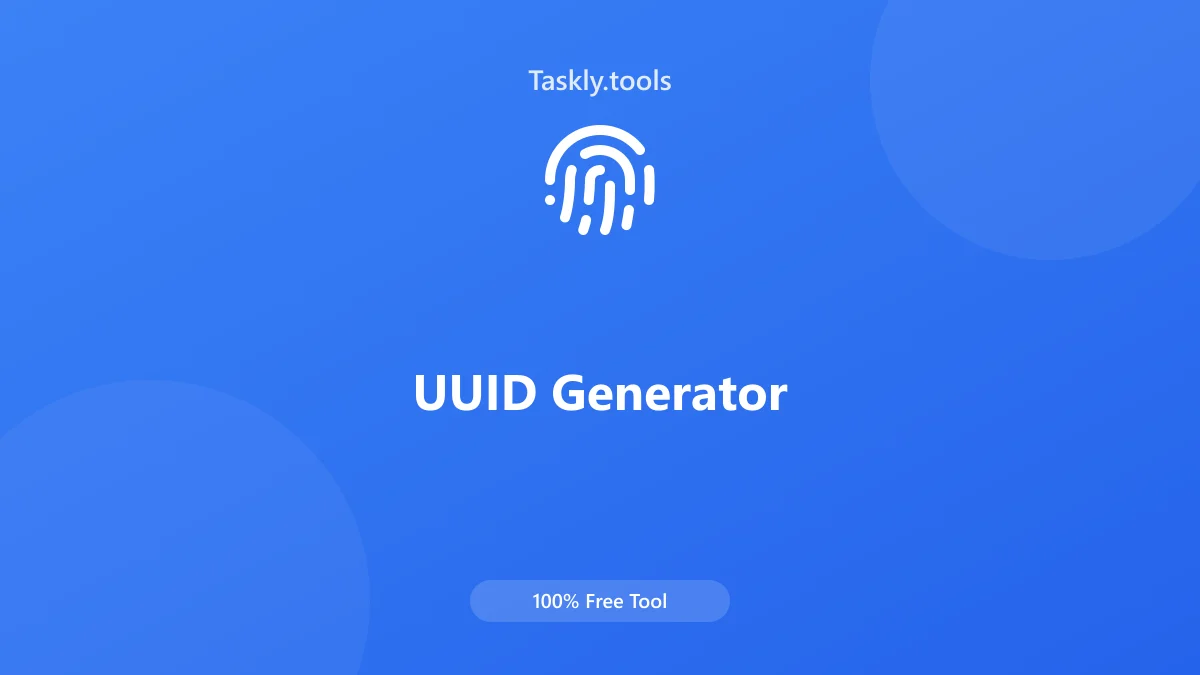 لقطة شاشة توضيحية لأداة مولد UUID - تاسكلي