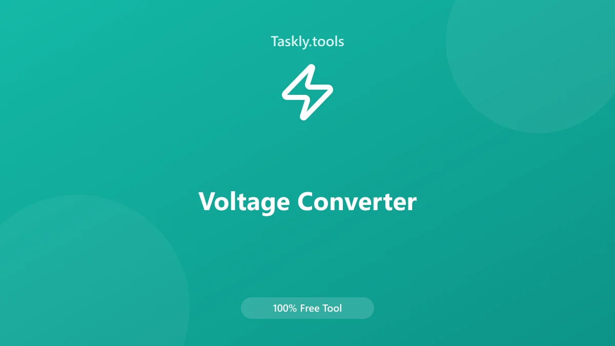 Screenshot of Voltage Converter tool - Taskly.tools