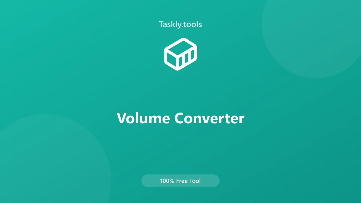 Screenshot of Volume Converter tool - Taskly.tools