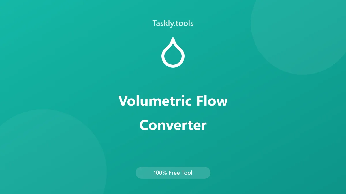 Screenshot of Volumetric Flow Konverter tool - Taskly.tools