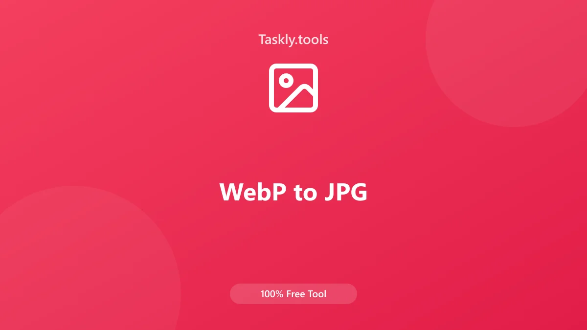 Screenshot of WebP à JPG tool - Taskly.tools