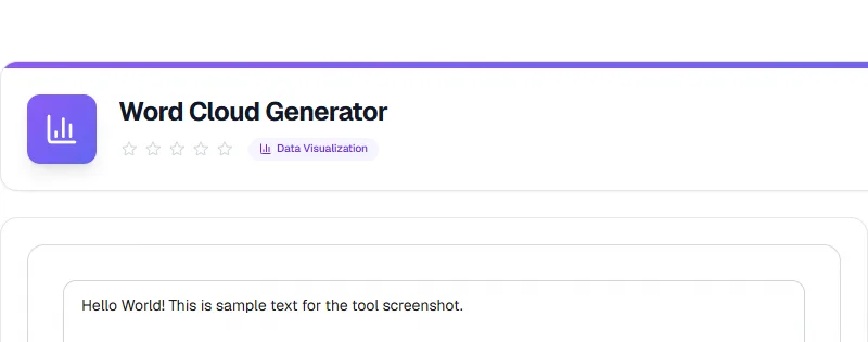 Screenshot of Word Cloud Generator tool - Taskly.tools